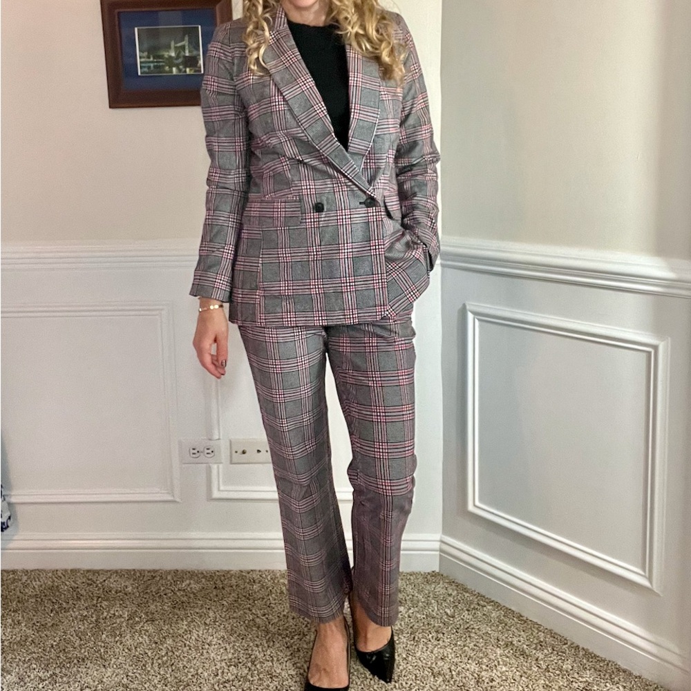 Plaid suit set size 2/xs